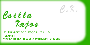 csilla kajos business card